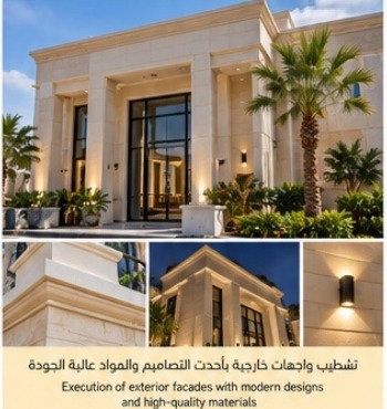 أعمال واجهات وتشطيبات فلل